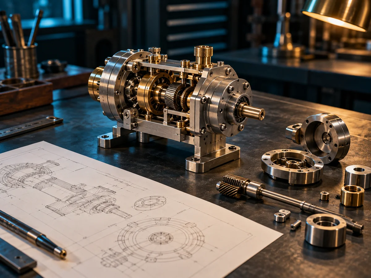 Protótipo de mecanismo e desenhos técnicos de uma invenção
